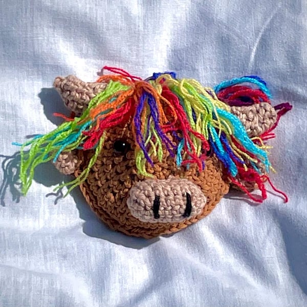 Crochet Highland Cow Keyrings