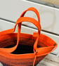 Large Ombre Cotton Rope Basket – Navy & Orange - Image 5
