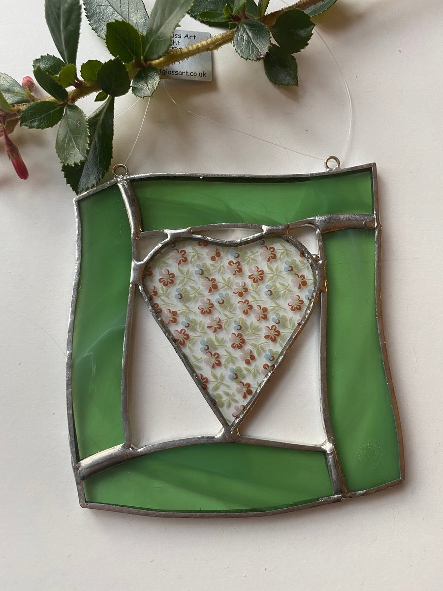 Stained Glass Wavy Heart