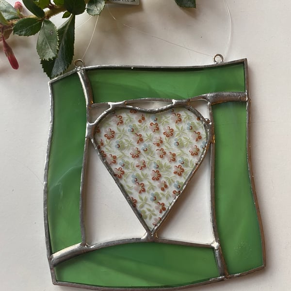 Stained Glass Wavy Heart