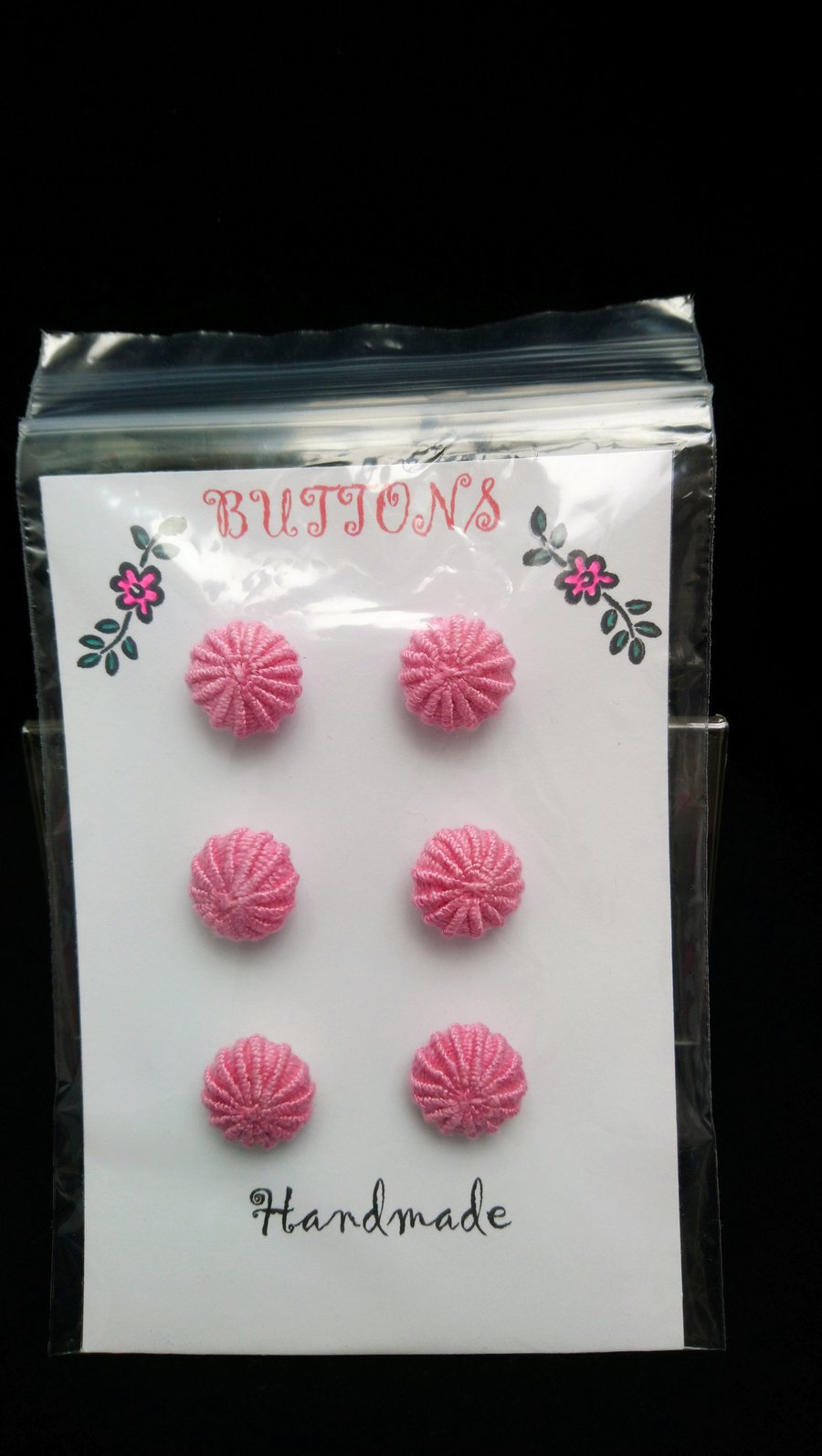 Buttons Handmade Embroidered Yorkshire Style 