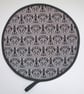 Aga Hob Lid Mats Chef Pads Covers Pair With Loops Surface Saver Black Art Deco - Image 2