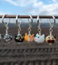 Tiny Glass Cat Stitch Marker - Ginger kitty - Image 3