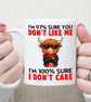 Funny Highland Cow Mug – I Don't Care Mug – Self Love Confidence Gift – Cheeky