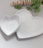 Light Grey Heart Trinket Dish Set of 2- Tea Light Holder 