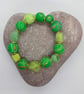 Colourful jewellery - bright green polymer clay bracelet - Image 4