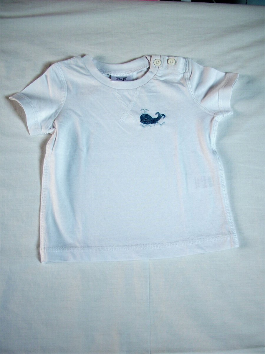 Whale T-shirt Age 3-6 months