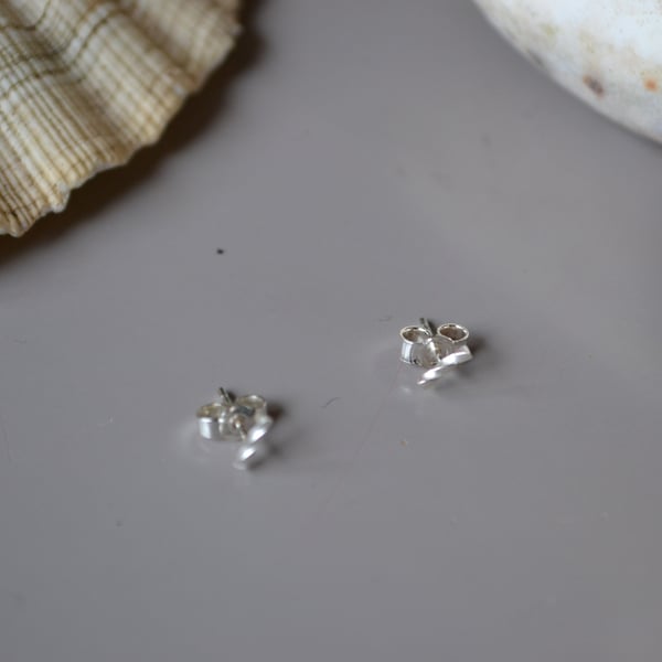 twisted line stud earrings, delicate, 925 sterling silver, simple, gift for her,