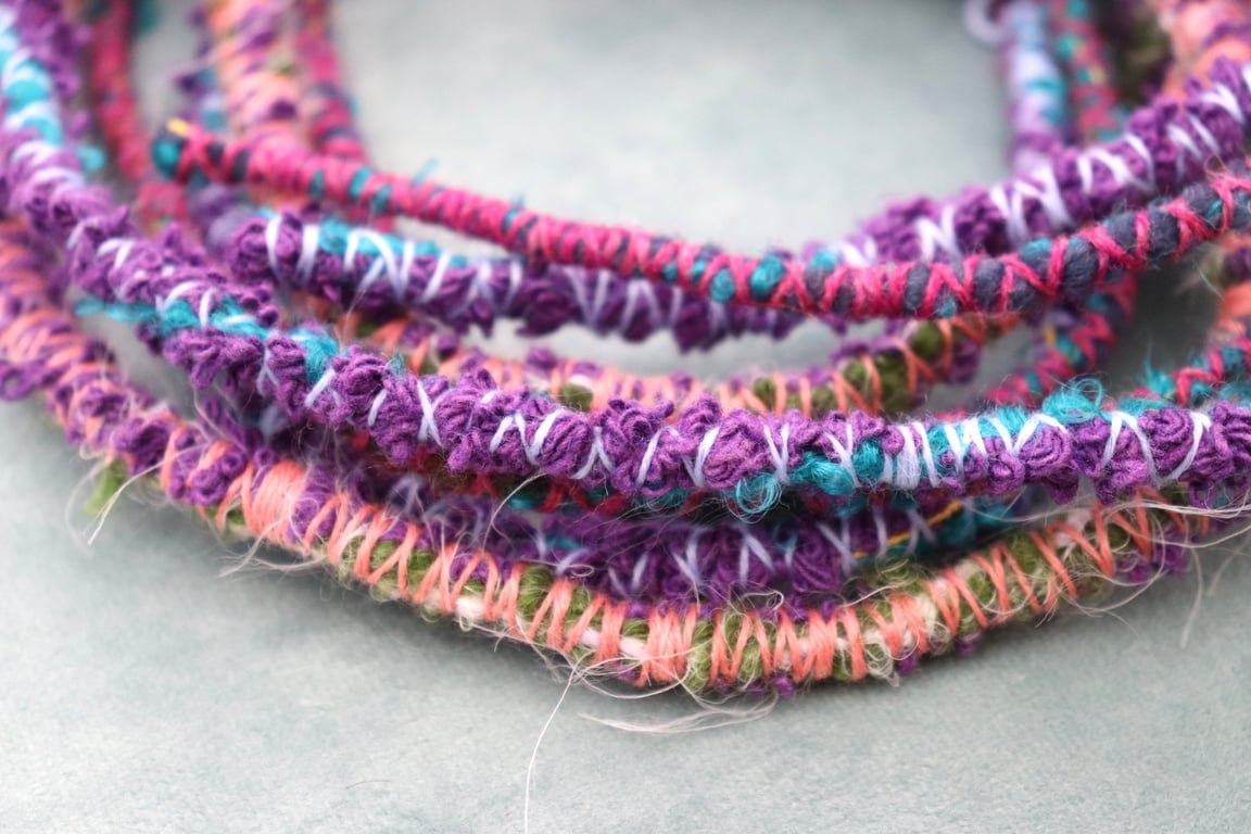 Arty Dreads for Shoulder Length Hair (mainly purples, pinks & turquoise)