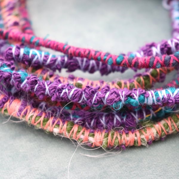 Arty Dreads for Shoulder Length Hair (mainly purples, pinks & turquoise)