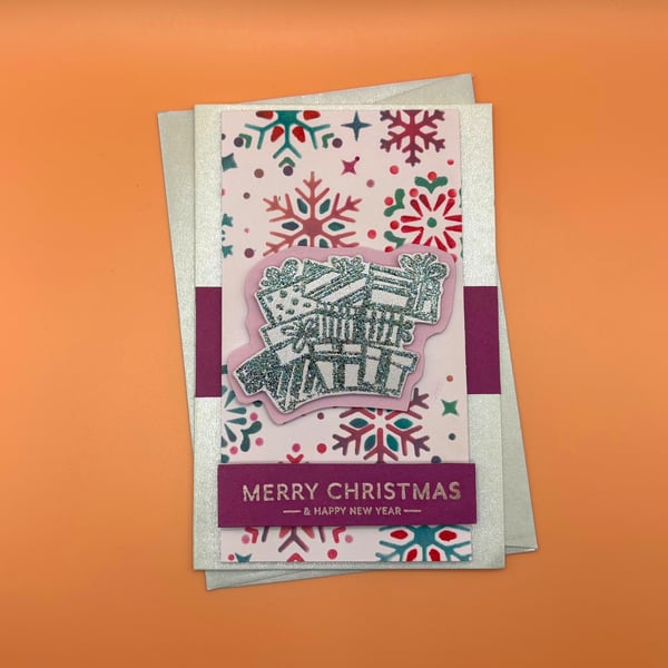 Handmade Christmas Card - Presents in the Snow