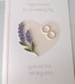 Wedding congratulations card - quilled, lavender, handmade, unique - Image 2