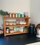 Handmade Rustic Solid Wood Kitchen Storage Rack-Farmhouse Decor Style Organiser
