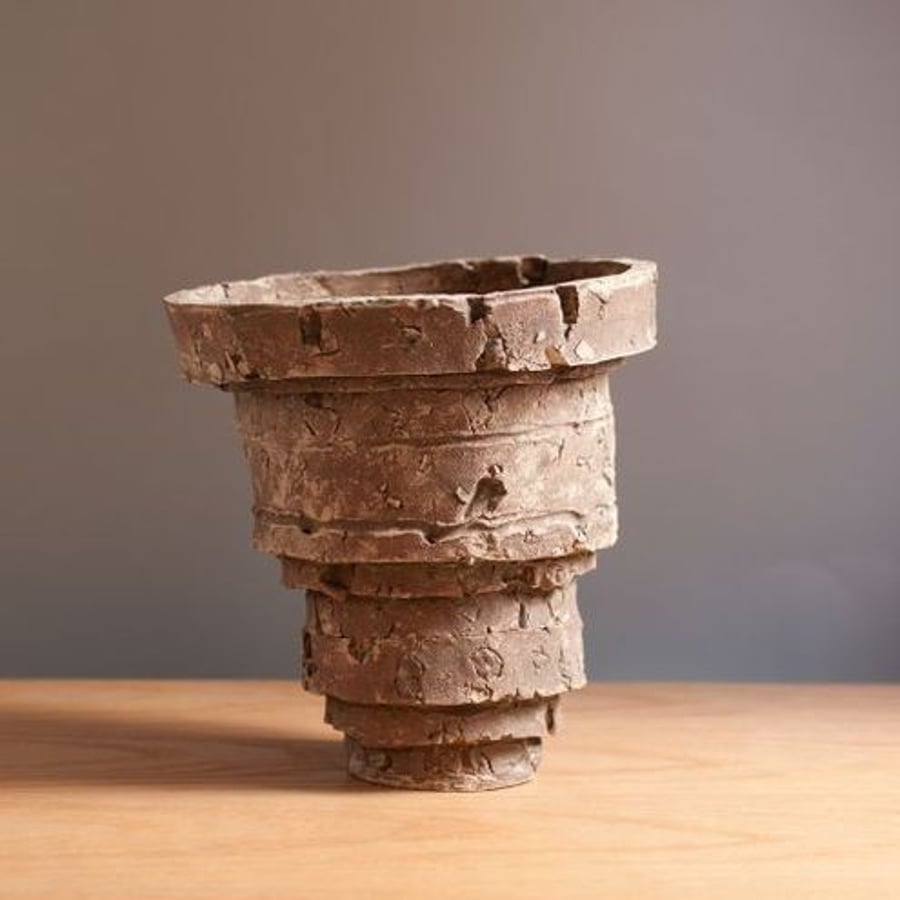 Rustic Sculptural Ceramic Vessel