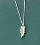 Fine Silver Leaf Pendant On 16 Inch Chain - Image 1