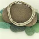 Fine Silver Box Weave Bracelet