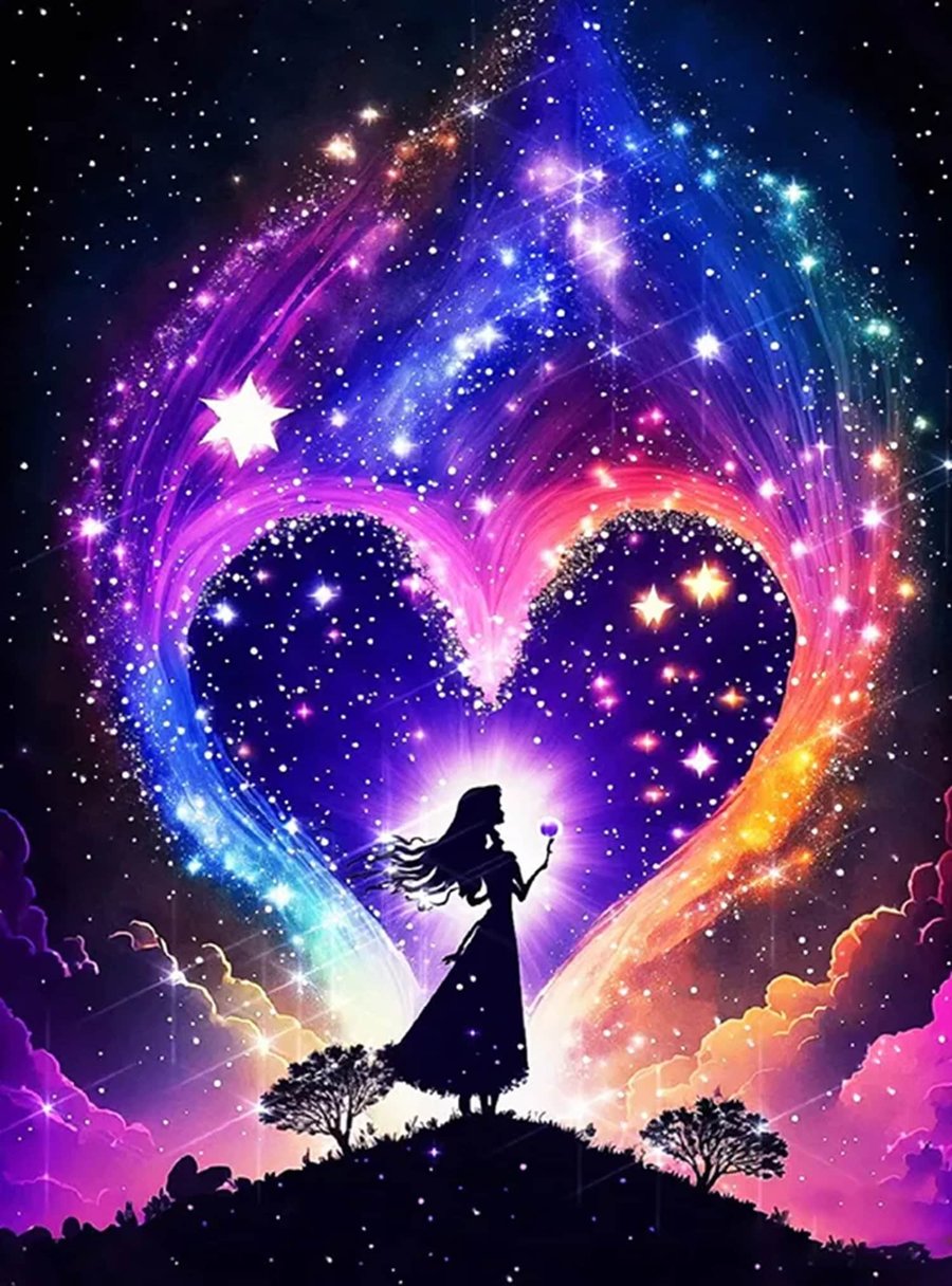 5D DIY Magical Heart Diamond Painting Kit Painting for Adults 30cm x 40cm Crysta