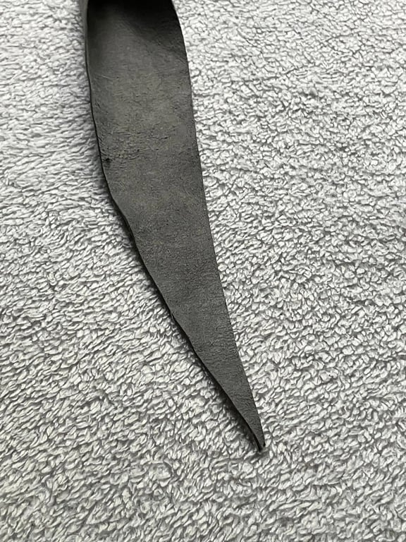 Chrome Handled, Gray coloured soft Leather Single Tailed Whip 