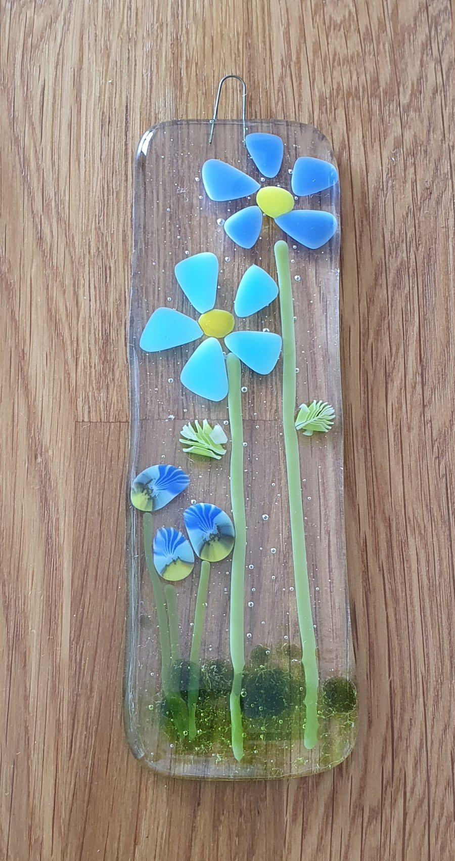 Fused Glass Flower Sun Catcher