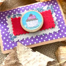 Cupcake brooch polkadot perfectly imperfect