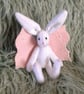 Magical Winter Fairy Hare, hand sewn jointed collectable heirloom for Christmas. - Image 10