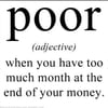 Definition Of Poor Funny Dictionary Fridge  Decorative Magnet for Students