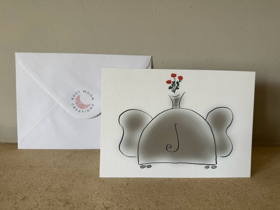 Birthday Flower Card for October, Marigold. 