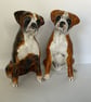 Personalised Boxer Dog salt and pepper shaker set.