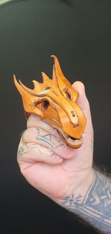 Large Dragon head finger puppet.