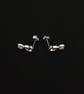 White Fire Faux Opal Studs with a Swirl - Image 5