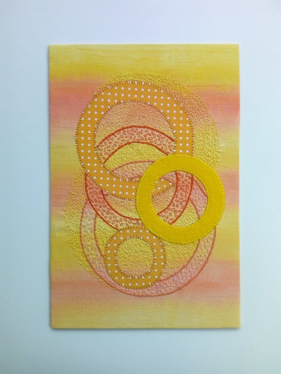 Abstract Rings Textile Art