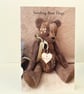 Sending Bear Hugs Blank card, printed occasions teddy bear greeting card - Image 1