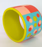 Colourful square pattern bangle with dots - Image 1