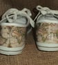 Decorated Canvas Shoes Old World Map SIZE 7 (40.5) Individual Unique Decoupage  - Image 5