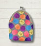 Handmade Coin Purse, Pansies, Fabric Purse - Image 1