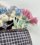  Hand embroidery picture of an appliqué picnic basket overflowing with flowers - Image 3