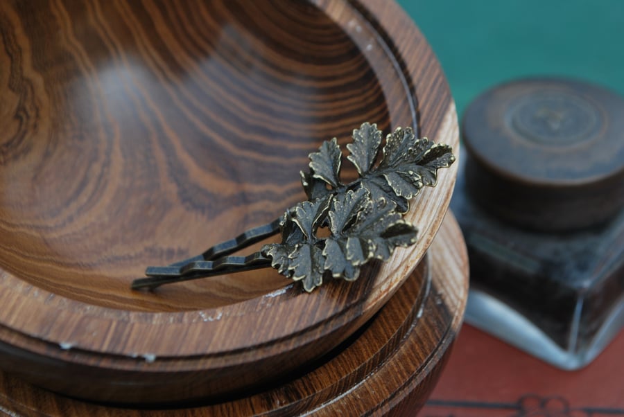 Fall Leaf Hair Pins Folksy