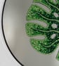 Rhinestone Monstera Mirror Handmade Crystal Leaf Wall Art 30cm  - Image 2
