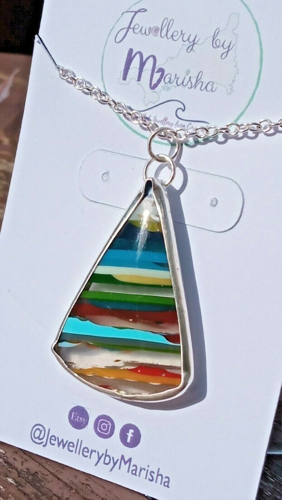 Surfite Necklace Fine & Sterling Silver Jewellery Gift Triangle Pendant Handmade