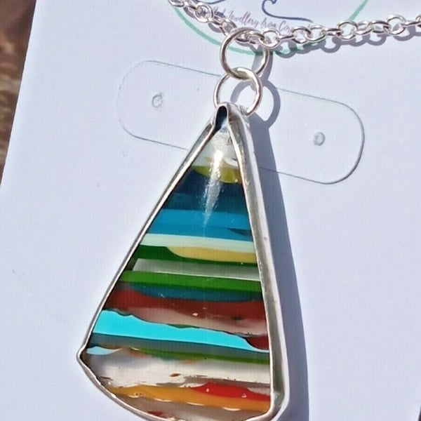 Surfite Necklace Fine & Sterling Silver Jewellery Gift Triangle Pendant Handmade