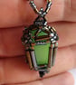 Glow In The Dark Lantern Hand Beaded Gothic Necklace - Image 5