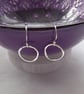   Argentium Silver hoop Earrings Not Quite Round - Image 4
