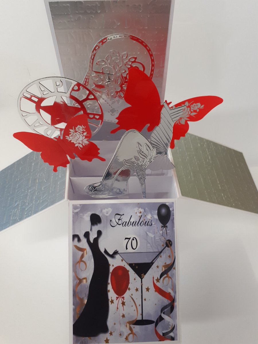 Ladies 70th Birthday Card