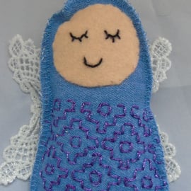 Seconds Sunday Angel Denim Lavender Bags - Purple Embellishment