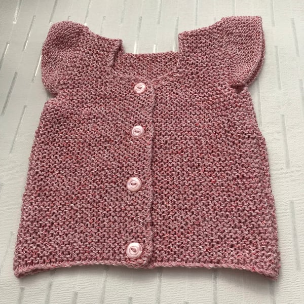 Baby's cap sleeve cardigan