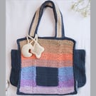 Crochet Tote Bag Pattern - Recycled Yarn - Selene - Intermediate, UK & US