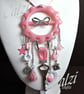 Upcycled Pink Buckle Charm Necklace
