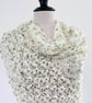Snowdrops, an Asymetrical Crochet Shawl in Merino Wool - Image 6