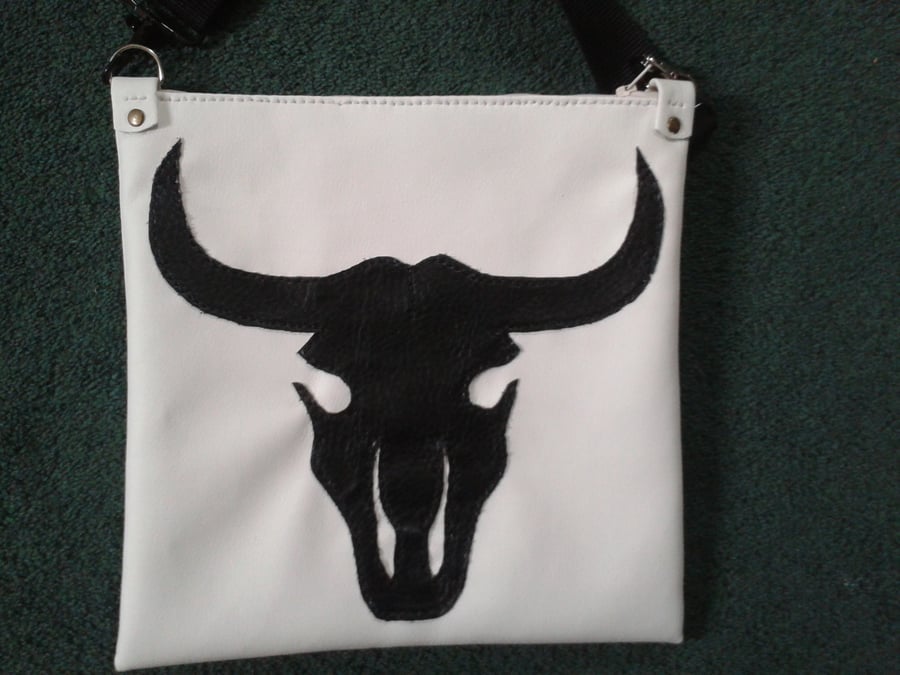  cow skull eco leather shoulder bag   on sale
