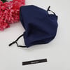 Face mask, navy blue large, 3 layer, adjustable with nose wire. 